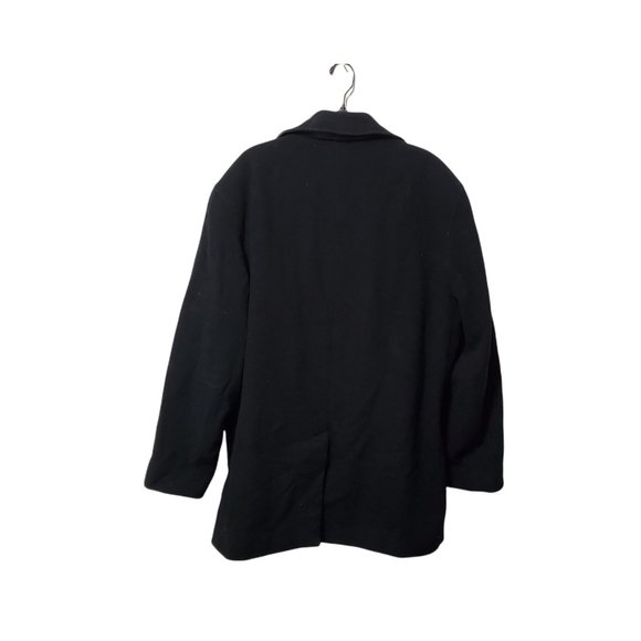 Giii Apparel Black Button Up Cashmere Pea Coat Size L - Picture 2 of 8